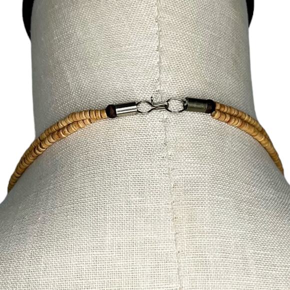 Vintage Shell Beach Choker Necklace Beaded 19” - Picture 4 of 5